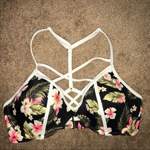Victorias Secret Strappy Floral Push Up Bikini Top